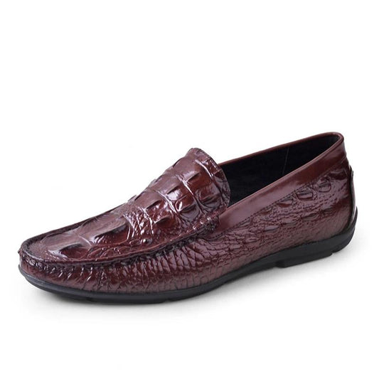 Fashion Genuine Leather Men Loafers High Quality Slip-on Driving Shoes Men Moccasin Boat Shoes Causal Flats Shoes Man - LiveTrendsX