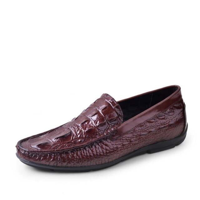 Fashion Genuine Leather Men Loafers High Quality Slip-on Driving Shoes Men Moccasin Boat Shoes Causal Flats Shoes Man - LiveTrendsX