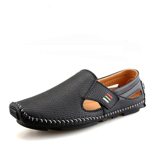 Summer Leather Casual Men's Shoes Mesh Flats For Men Loafer Shoes Creepers Casual High-End Shoes Men Comfort Men Shoes - LiveTrendsX