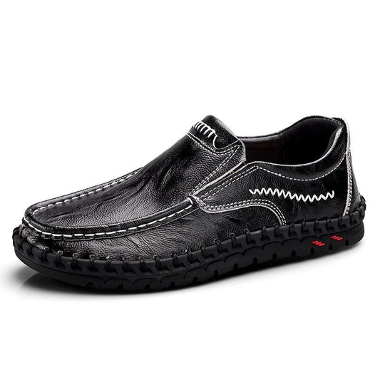 Designer Casual Shoes Men Wide Genuine Leather Loafers Flat Slip On Moccasins Male Sneakers Oxford Shoes Luxury High Quality - LiveTrendsX