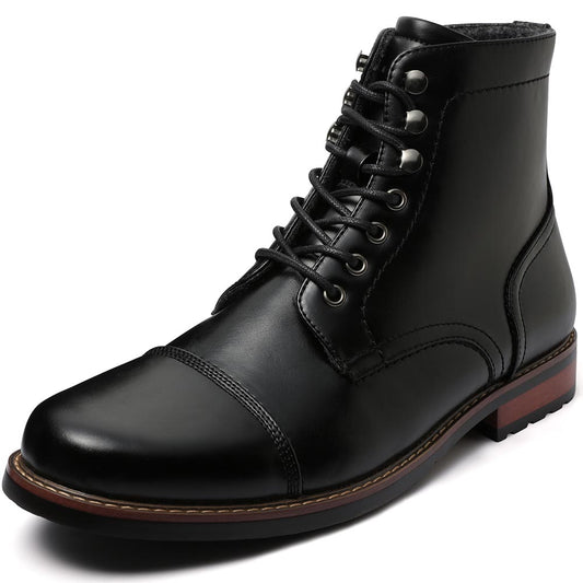 Men PU Leather Boots Oxford Cow Suede Winter Warm Shoes Lace-up Ankle Boots Shoes Outdoor Sport Snow Boots US Size 8-13 - LiveTrendsX