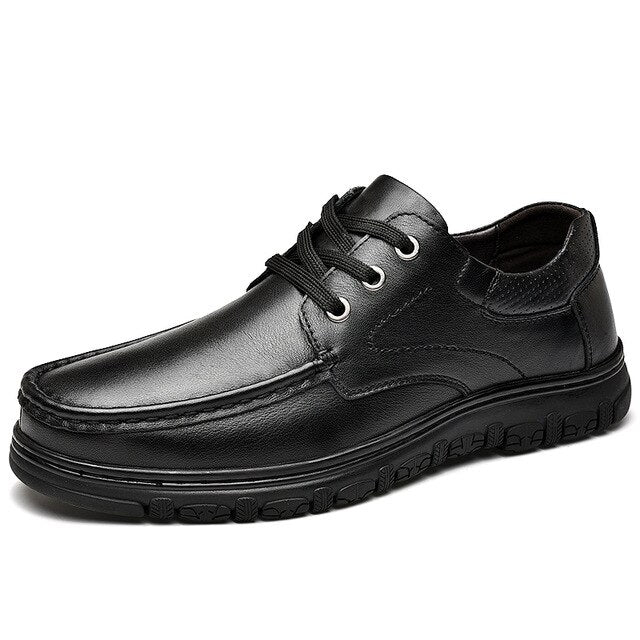 Men Shoes Genuine Leather Casual Shoes Business-Dress Men's Suits Classic Lace-Up Fashion Handmade oxford shoes - LiveTrendsX