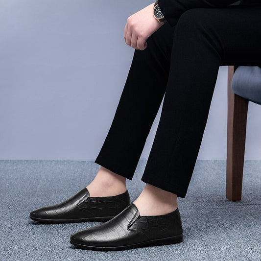 Men Oxfords Shoes outdoor Breathable Action genuine leather shoes men british style Men Shoes Braid Loafers For Man moccasins - LiveTrendsX