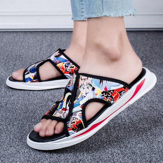 Summer Men's Slippers Fashion Outdoor Slides Indoor Non-slip Slippers Beach Flip Flops Personalized Men Slippers - LiveTrendsX