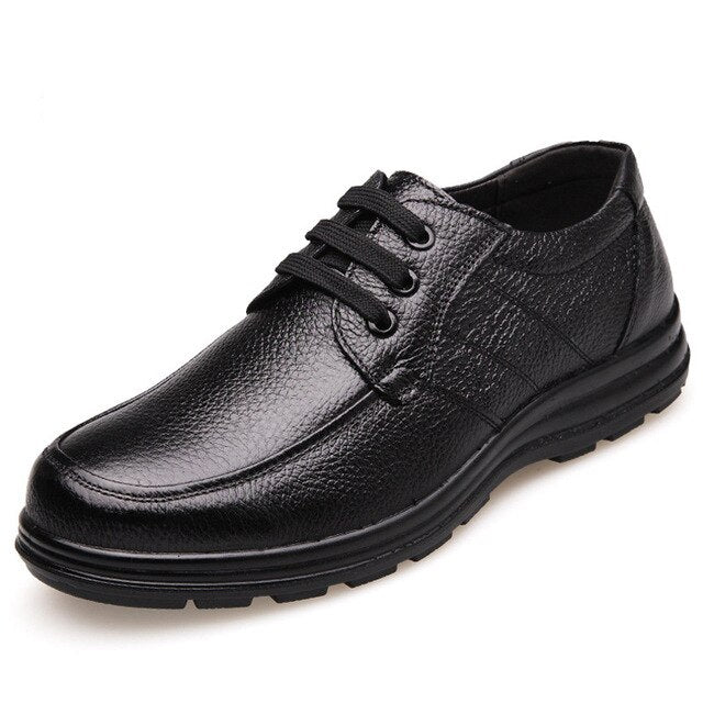 Genuine Leather Shoes Men Brand Footwear Non-slip Thick Sole Fashion Men's Casual Shoes Male High Quality Cowhide Loafers - LiveTrendsX