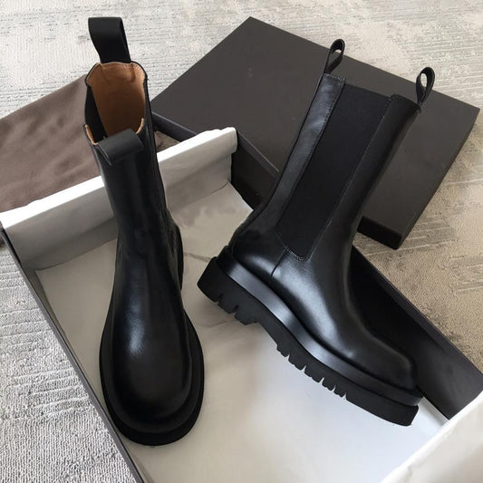 New Winter Boots Ladies Black Boots Chelsea Boots Women Slip on Bota Feminina Platfrom Botas Mujer Short Boots Gladiator Boots - LiveTrendsX
