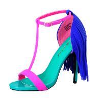 Sinsaut summer brand shoes high heels sandals women ankle strap and platform sandals Fringe Summer Beach sandals colorful