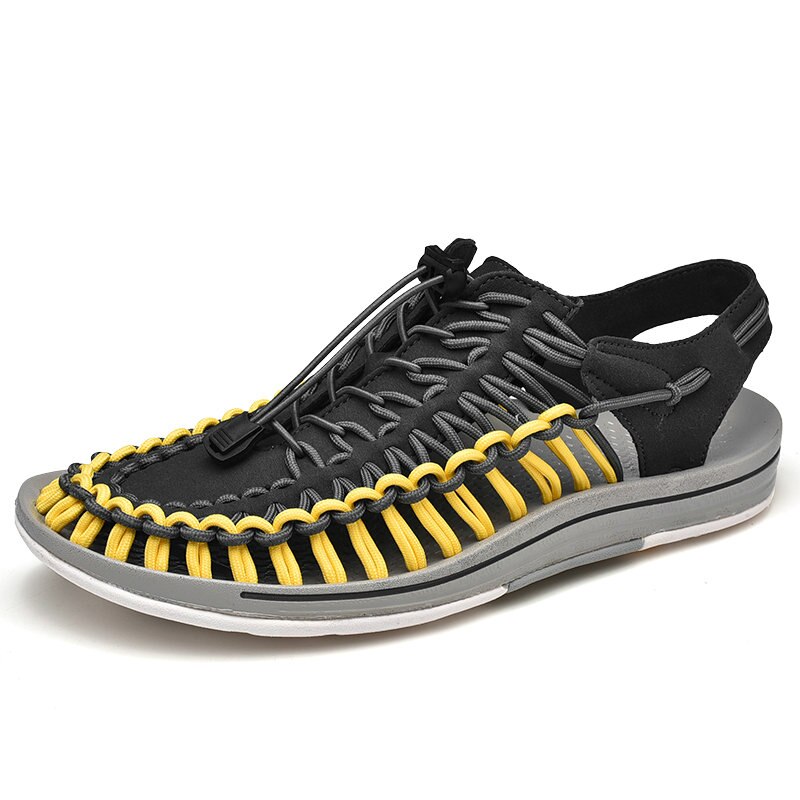 Summer Men Sandals Fashion Handmade Weaving Design Breathable Casual Beach Shoes Outdoor Sandals - LiveTrendsX