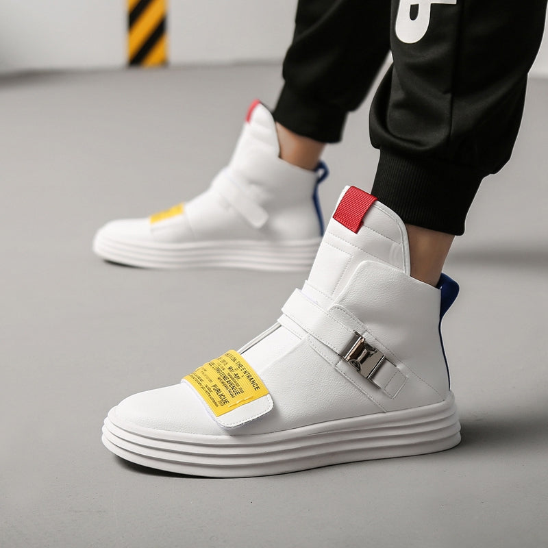 Men Fashion Ankle Boots Spring Autumn High Top Breathable Casual Shoes Luxury Brand Male Sneakers Ankle Boots - LiveTrendsX