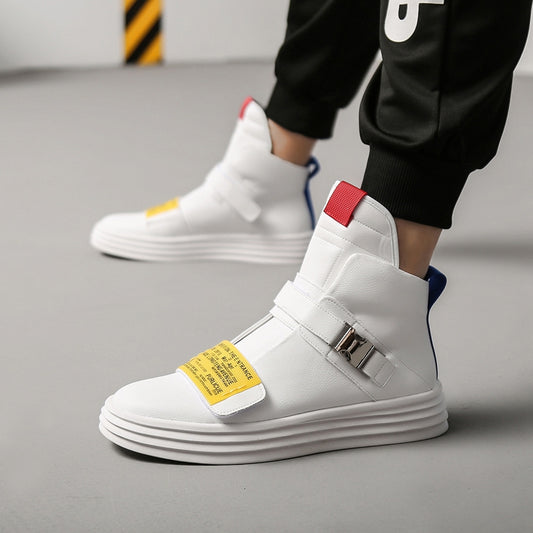 Men Fashion Ankle Boots Spring Autumn High Top Breathable Casual Shoes Luxury Brand Male Sneakers Ankle Boots - LiveTrendsX