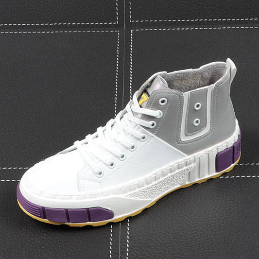 Men Fashion Causal Ankle Boots Winter Short Plush Warm High Top Sneakers Male Youth Trending Thick Bottom Shoes - LiveTrendsX