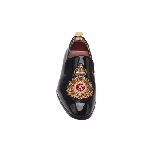 Men Prom slip on Leather Loafer Shoes Designer Black 2020 Formal Dress Wedding Party Fashion Luxury Shoes Plus Size 13 - LiveTrendsX