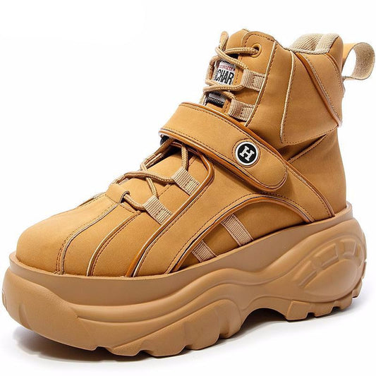 Women's Platform Sneakers Fashion Brand Women Chunky Sneakers Comfort  Casual Woman Dad Shoes Ladies Footwear Yellow - LiveTrendsX