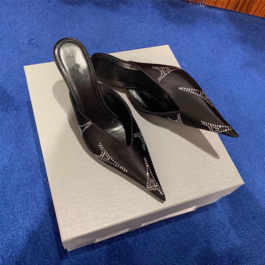 Med Heels Slippers Women Luxury Slides Outdoor Chanclas Mujer Mules Shoes Women Sexy Loafers Sandalias Mujer 2020 Ladise Shoes - LiveTrendsX