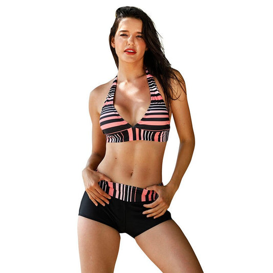 Ladies'  striped separates Fashion Push-Up Padded Bra Beach underwear Bandage Underwear Sexy Solid Swimsuit Beachwear - LiveTrendsX