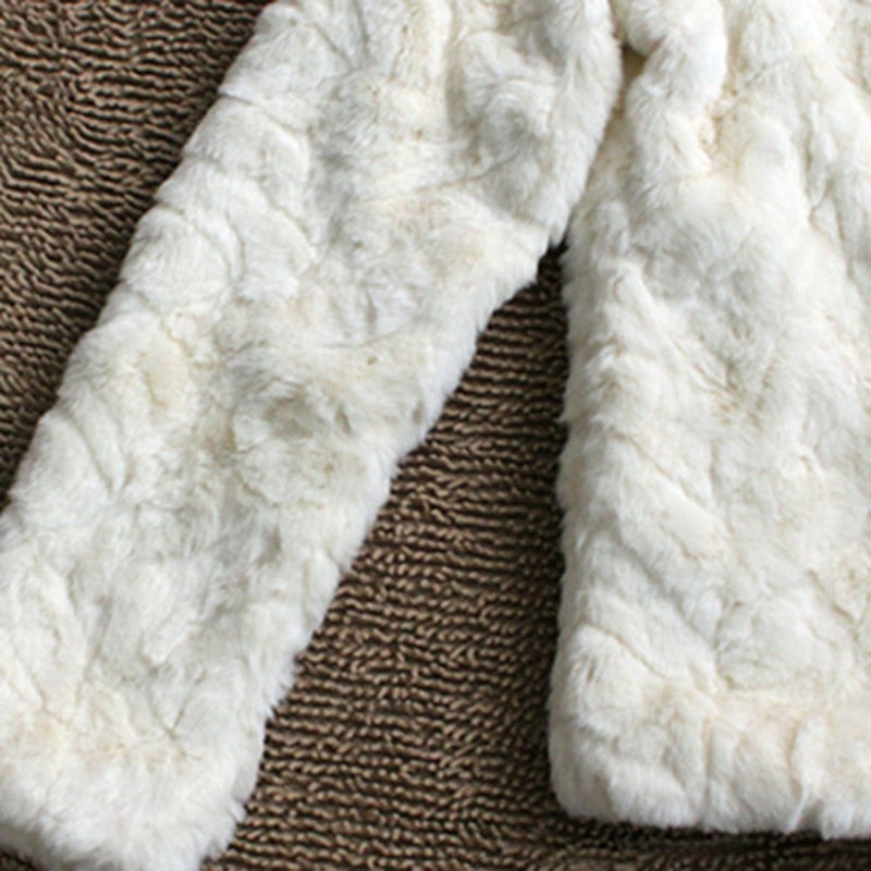 Fleece Rivet Coat For Women Faux Fur Patchwork Long Sleeve Thick Cardigan Female 2020 Winter Harajuku New Clothing - LiveTrendsX