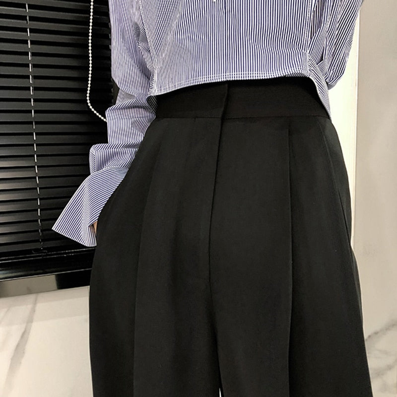 Trouser For Women High Waist Causal Loose Wide Leg Pants Female 2020 Autumn Korean Fashion Elegant Tide - LiveTrendsX