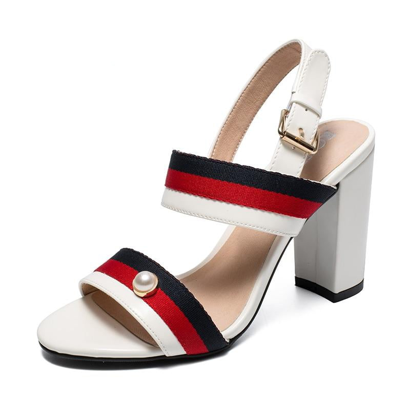 New Fashion Style Women Sandals High Heels Femme Summer Shoes Back Strap Feminino Sandals Comfortable - LiveTrendsX