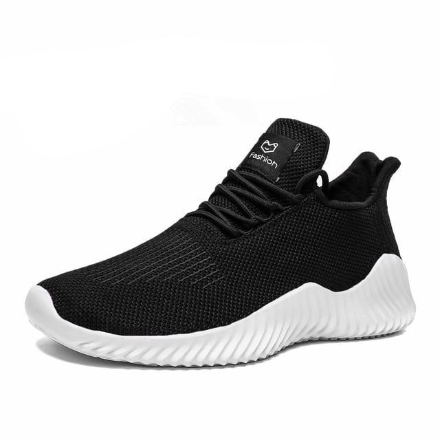 Comfortable Casual Shoes Men Breathable Walking Shoes Lightweight Sneakers Black Footwear Men Lace Up Running Shoes Men Big Size - LiveTrendsX