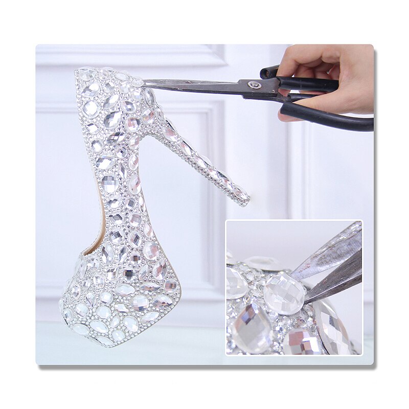 Crystal Shoes Cinderella Women Heels For Evening Party