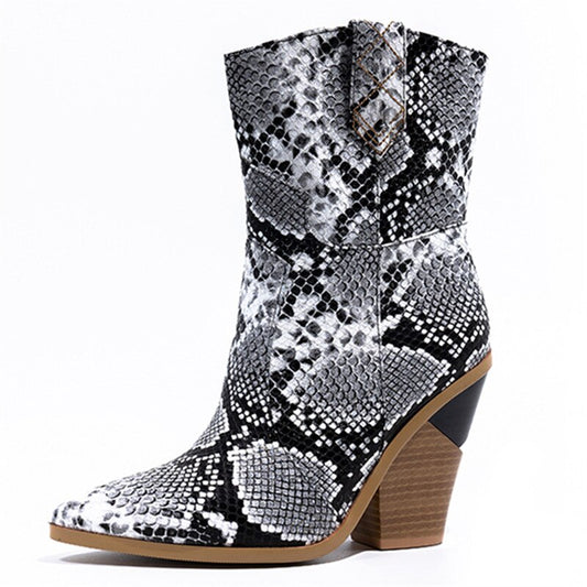 Size 34-46 New Brand ankle boots for women thick high heels ladies autumn winter boos gold silver fashion women boots - LiveTrendsX