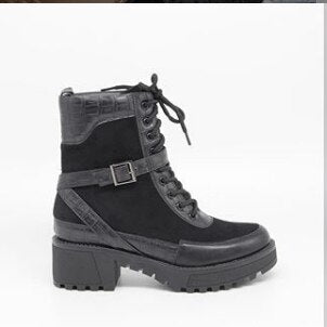 Winter Boots Women Velvet Boots Winter Ladies Solid Color ZipperMartin Boots Shoes - LiveTrendsX