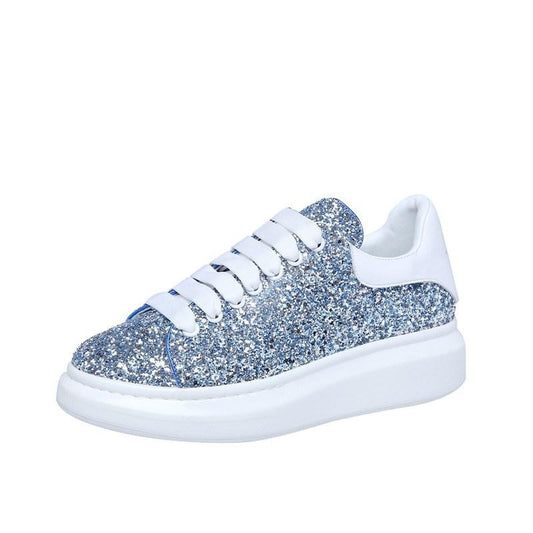 European station new sequins, scallion and thick bottom, outdoor ventilation, casual, all-around, heightening women's spong - LiveTrendsX