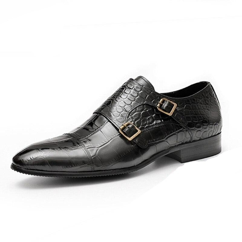 Men genuine leather business shoes
