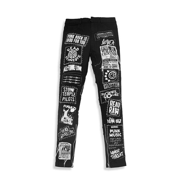 Men's Casual Black Jeans 2020 Men Skinny Slim Fit Zip Ripped Distressed Jeans Denim Pants Vintage Long Trousers - LiveTrendsX