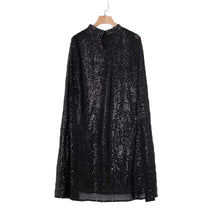 Load image into Gallery viewer, Women&#39;s Sequined Party Midi Dress Cloak Sleeves Spring Dresses Female Summer Loose Elegant Fashion Ladies Clothes vestidos - LiveTrendsX
