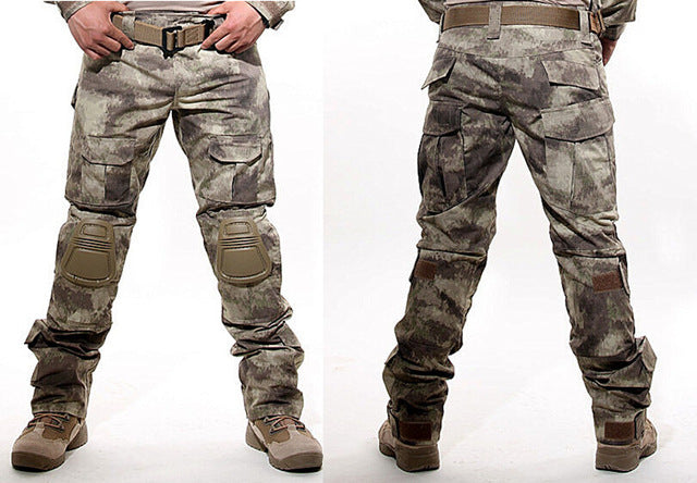 Camouflage Military Tactical Pants Army Military Uniform Trousers Airsoft Paintball Combat Cargo Pants With Knee Pads - LiveTrendsX