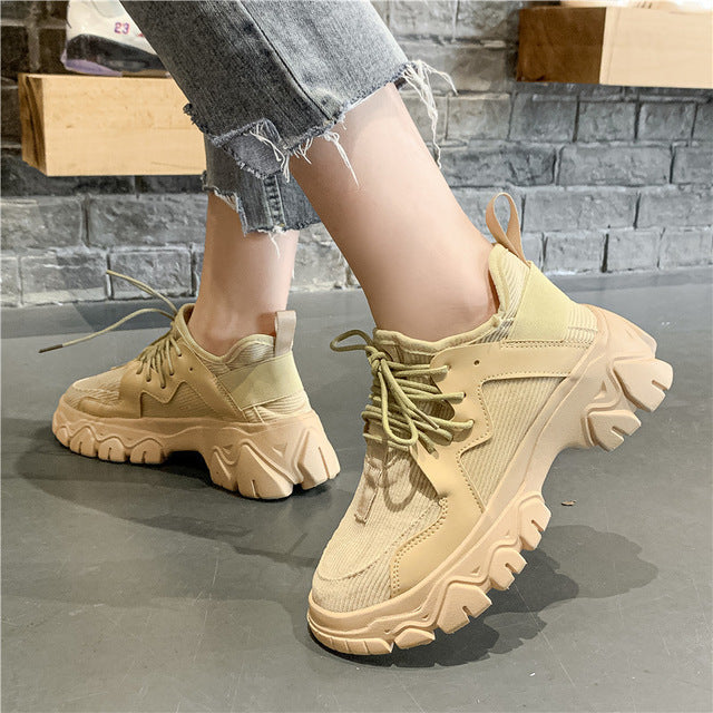 Fashion Shoes For Women Lace-up Comfortable Flyknit Shoes Woman Vulcanized Shoes Zapatillas Mujer 2019 Women Sneakers - LiveTrendsX