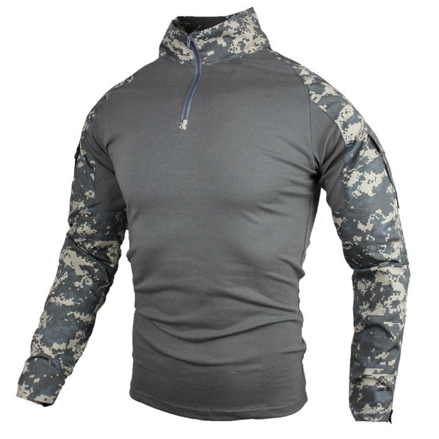 Big Size S-5XL Men Military Shirts Combat Uniform Long Sleeve Airsoft Paintball tactical Shirts Camouflage Breathable - LiveTrendsX
