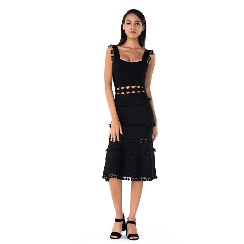 女性ファッション豪華なタッセルエレガントなパーティードレス