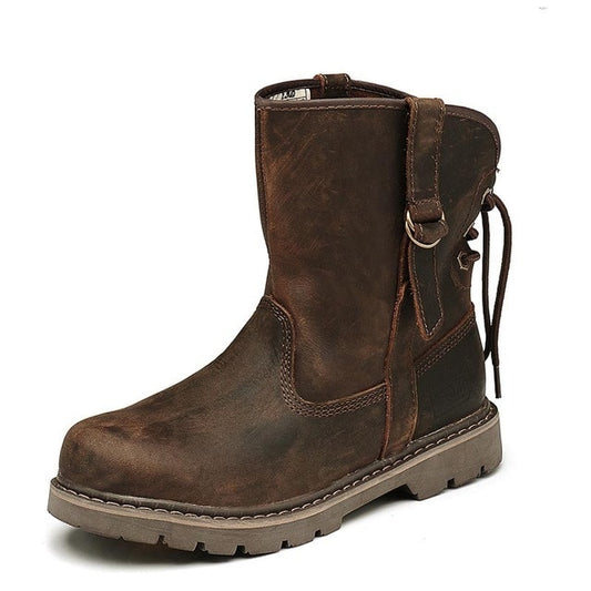 Genuine Leather Ankle Boots Casual Men Shoes New Autumn And Winter Boots British Army Boots Lovers' Boots men shoes - LiveTrendsX