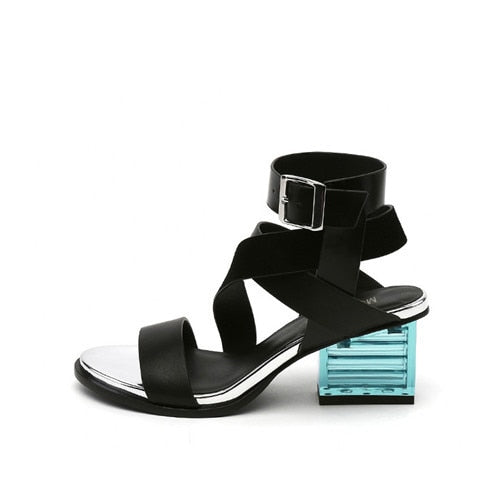 Gladiator Sandals Women Mixed Color Cross Strap - LiveTrendsX