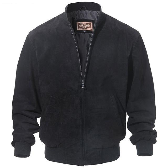 Men Classic Real Pigskin Coat Genuine Baseball Bomber Leather Jacket - LiveTrendsX