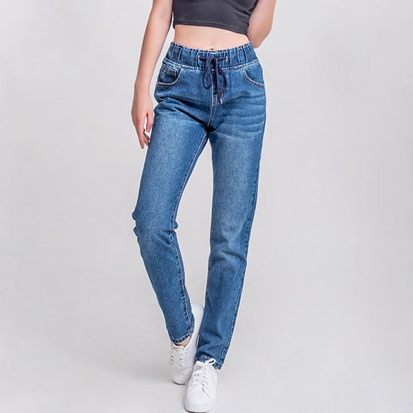 woman mom jeans pants boyfriend jeans for women with high waist push up large size ladies jeans denim 5xl 2019 - LiveTrendsX
