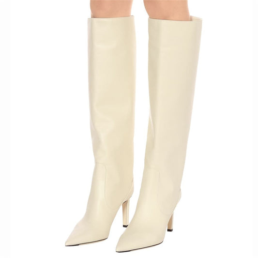 Big size 34-45 New brand women boots pointed toe stiletto high heels boots sexy knee high boots women nightclub shoes - LiveTrendsX