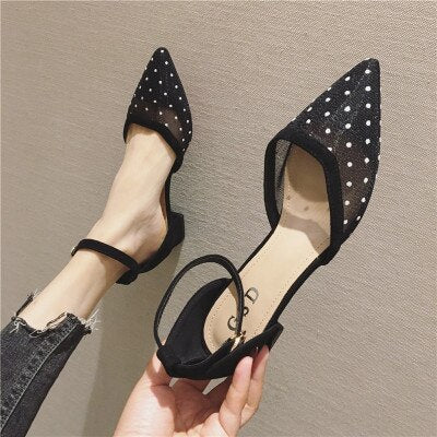 new mesh breathable women's shoes wild fairy wind net red with thick single shoes - LiveTrendsX