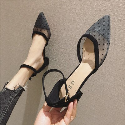 new mesh breathable women's shoes wild fairy wind net red with thick single shoes - LiveTrendsX