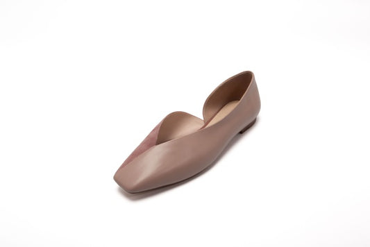 genuine leather slip on ballet flats square toe shallow driving dance shoe solid dance sweet women spring shoes L1f1 - LiveTrendsX