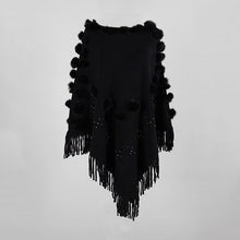 Load image into Gallery viewer, Women&#39;s ponchos and capes накидка женская пончо cloak Winter Knitted Cashmere Poncho Capes Shawl tassel Cardigans Sweater - LiveTrendsX
