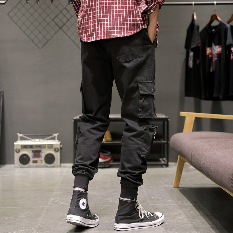 Plus Size Multi-Pockets Cargo Pants Men Streetwear Baggy Jogger Pants Ankle-Length Harem Pants 6XL 7XL 8XL - LiveTrendsX