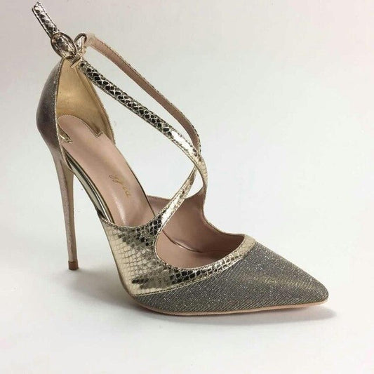 Fashion new arrive women pumps fashion cross buckle pointed toe super high ladies party shoes big size 35-44 - LiveTrendsX