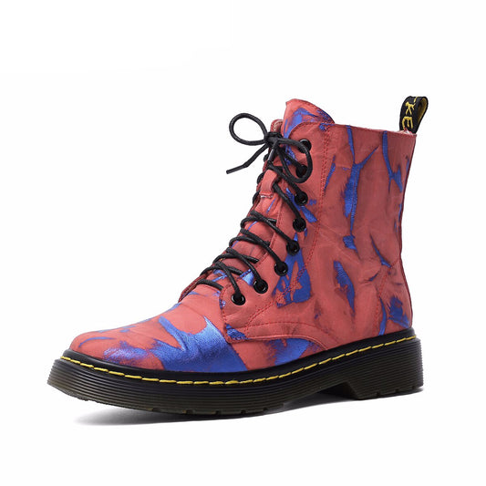 Genuine Leather Women Martin Boot Fashion Winter Warm Shoes Female Motorcycle Ankle Snow Boots for Woman Botas Mujer - LiveTrendsX