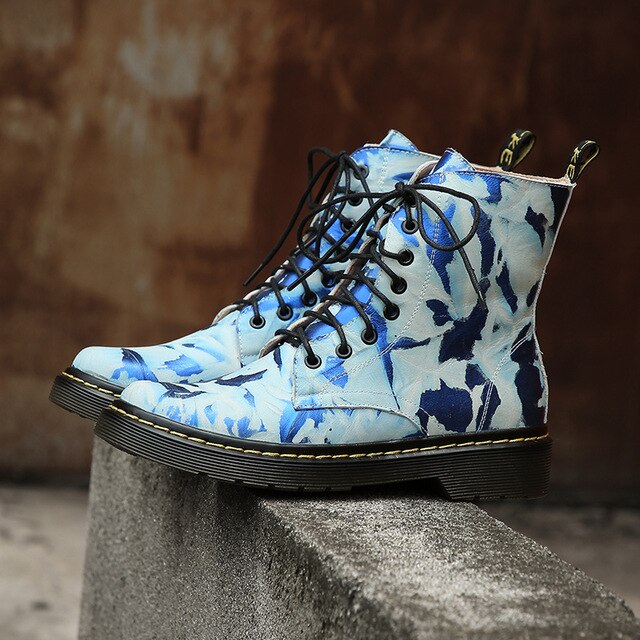Genuine Leather Women Martin Boot Fashion Winter Warm Shoes Female Motorcycle Ankle Snow Boots for Woman Botas Mujer - LiveTrendsX