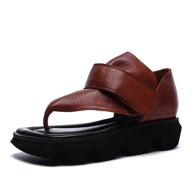 new hot fashion hand-to-neck casual shoes thick-soled sports leather comfortable soft beach shoes - LiveTrendsX
