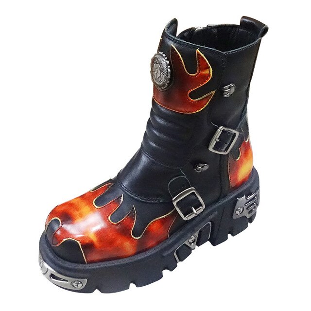 New Original Genuine Leather Women's Boots Boutique Handmade Martin Boots First Layer Leather Knight Boots Autumn Winter Boots - LiveTrendsX