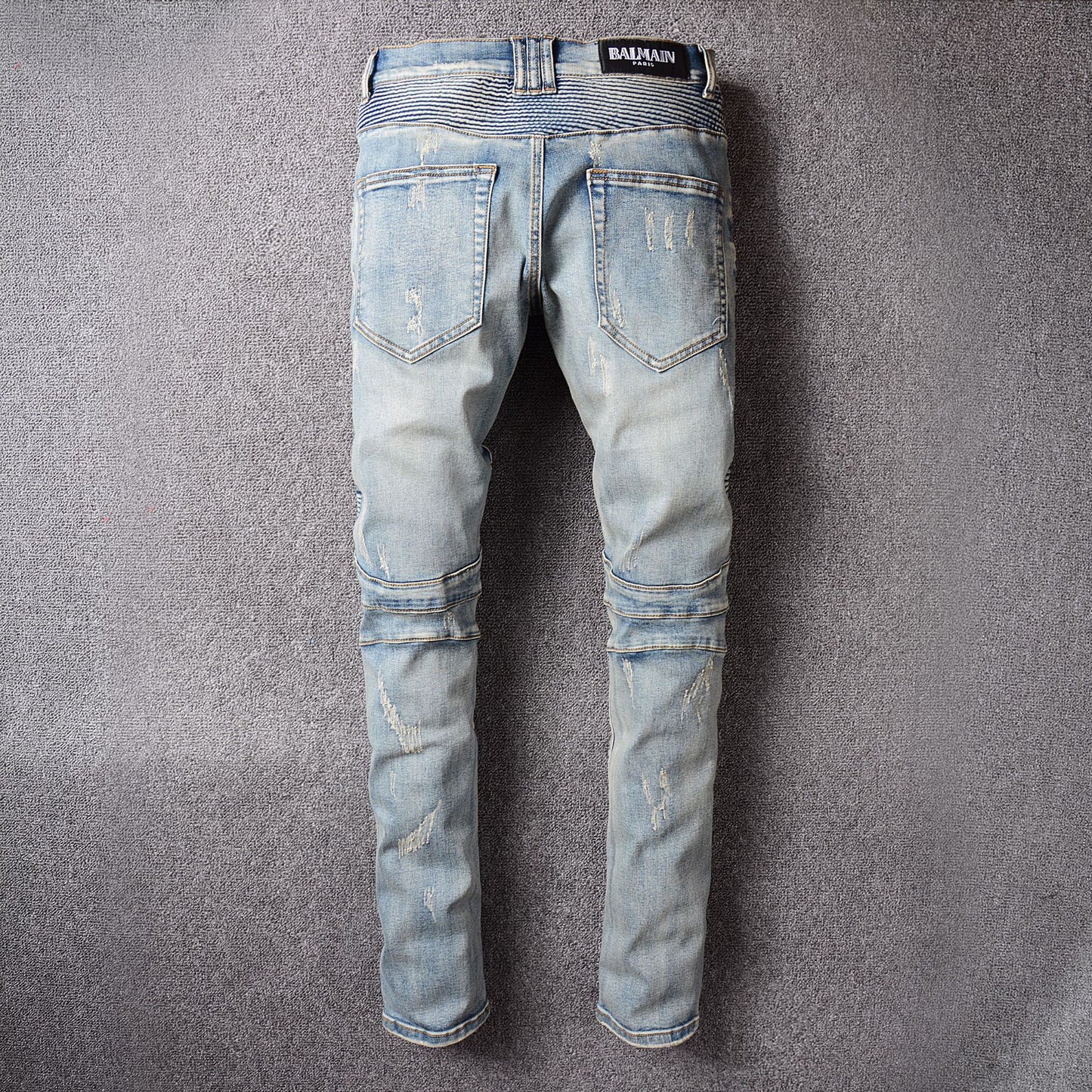 Europen france brand Men's denim trousers jeans pants Slim Straight gentleman jeans blue stripe jeans pants for men 979 - LiveTrendsX